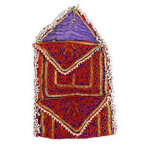 Kuchi Embroidered Pouch Wallet Central Asian Handmade Beaded Wide